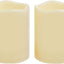 2 Velas LED sin llama 3x4pulg impermeables para exteriores