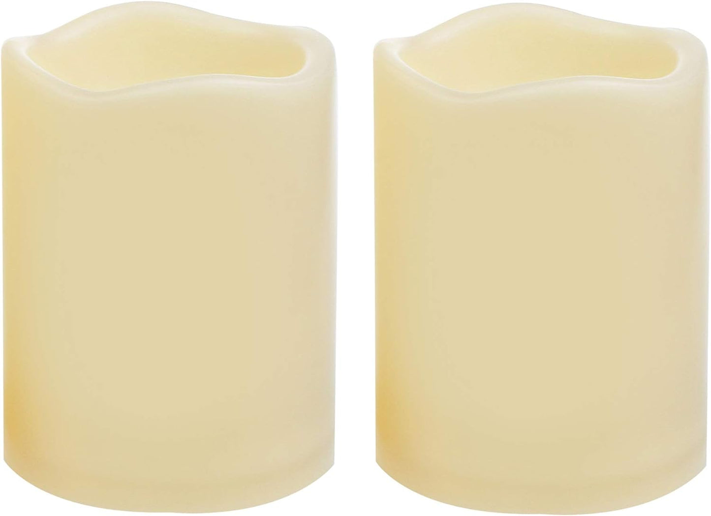 2 Velas LED sin llama 3x4pulg impermeables para exteriores