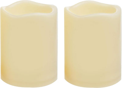 2 Velas LED sin llama 3x4pulg impermeables para exteriores