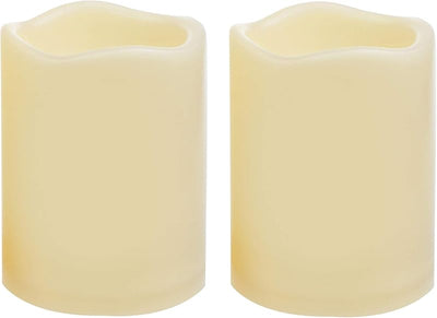 2 Velas LED sin llama 3x4pulg impermeables para exteriores