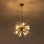 Lámpara colgante Sputnik cristal dorado 28" moderna