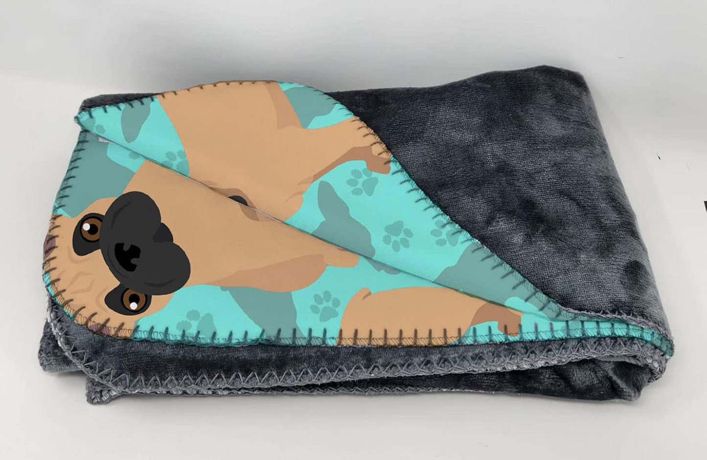 Manta viaje suave con bolsa bulldog camping playa