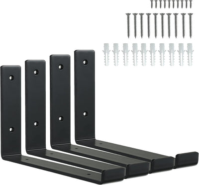 Soporte estante negro 10pulg pack 4 9.5x6pulg
