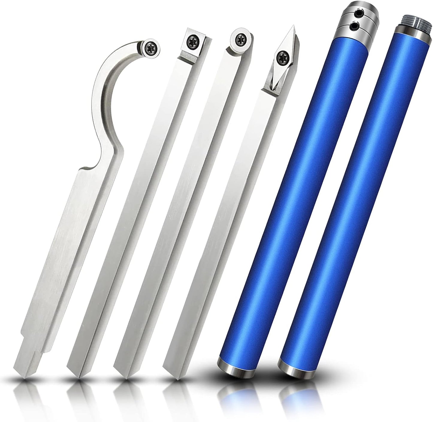 Set herramientas torneado madera punta carburo cuello cisne