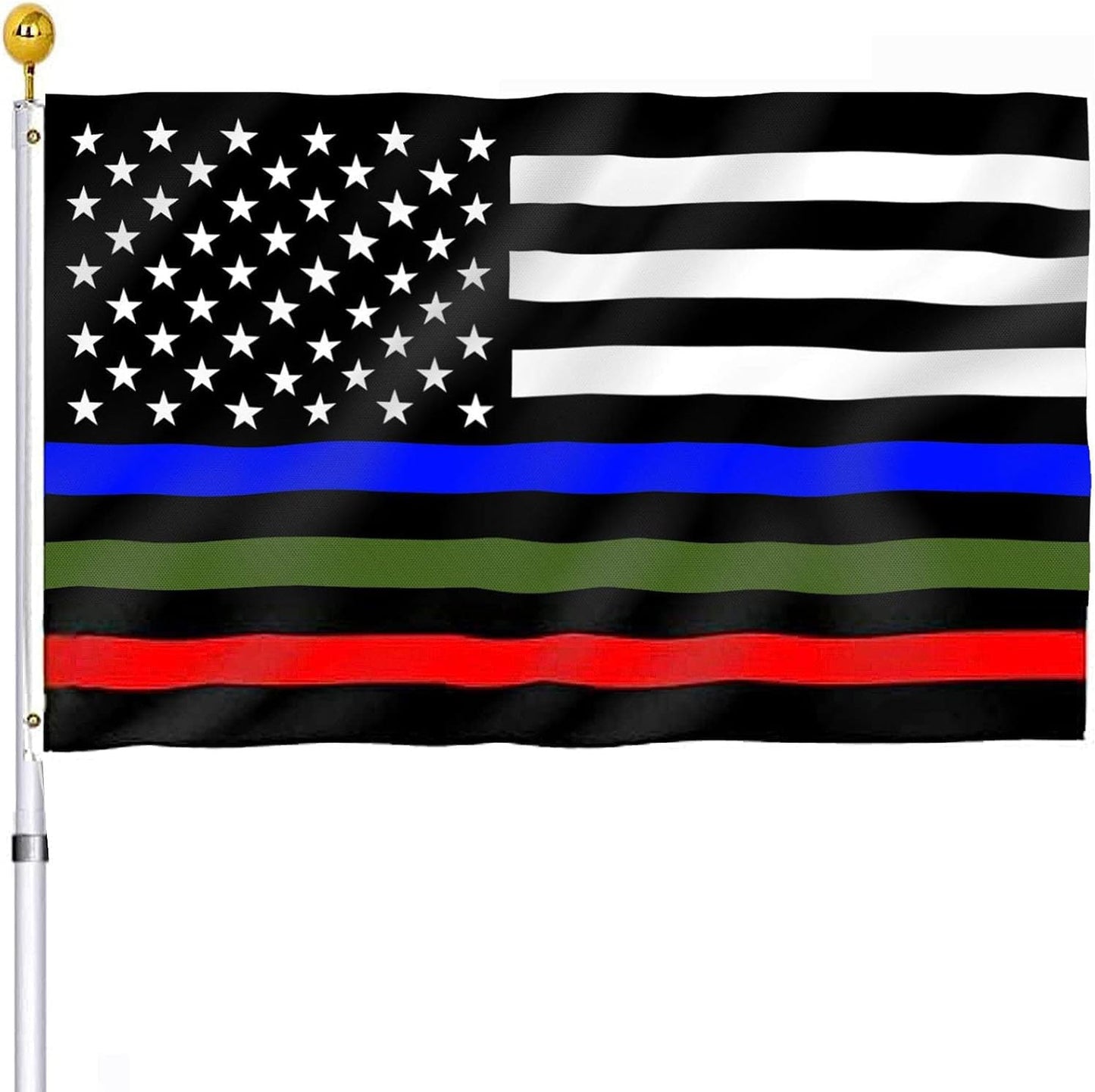 Bandera EE.UU. 3x5pulg exterior alta resistencia azul rojo verde