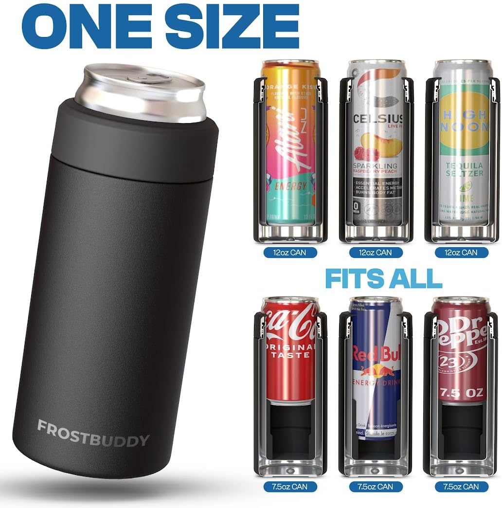 Enfriador universal para latas 7.5-12oz acero inox aislado