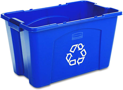 Cubo reciclaje 18gal apilable color azul