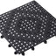Tapete bar 12x12pulg goma negra flexible 10 barras entrelazadas