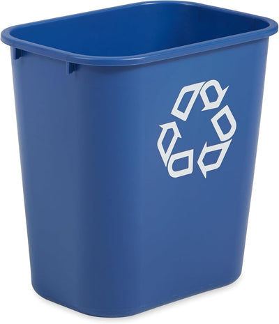 Papelera reciclaje escritorio 28qt plástico azul