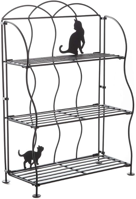 Estante alambre negro plegable 3 niveles cocina baño