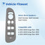 Cubierta interruptor control ventana Dodge Ram gris pardo