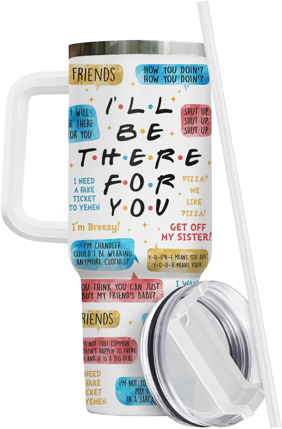 Taza viaje acero inox 568ml con cita I'll Be There for You