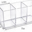 Organizador de bolsas de té en caja plástica transparente con 3 compartimentos