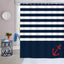 Cortina ducha rayas náuticas azul 72x72pulg poliéster
