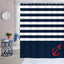 Cortina ducha rayas náuticas azul 72x84pulg poliéster