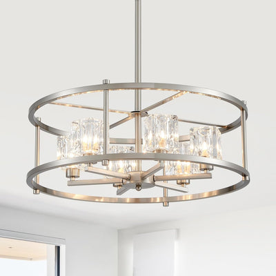 Candelabro níquel 21.7pulg 6 luces comedor