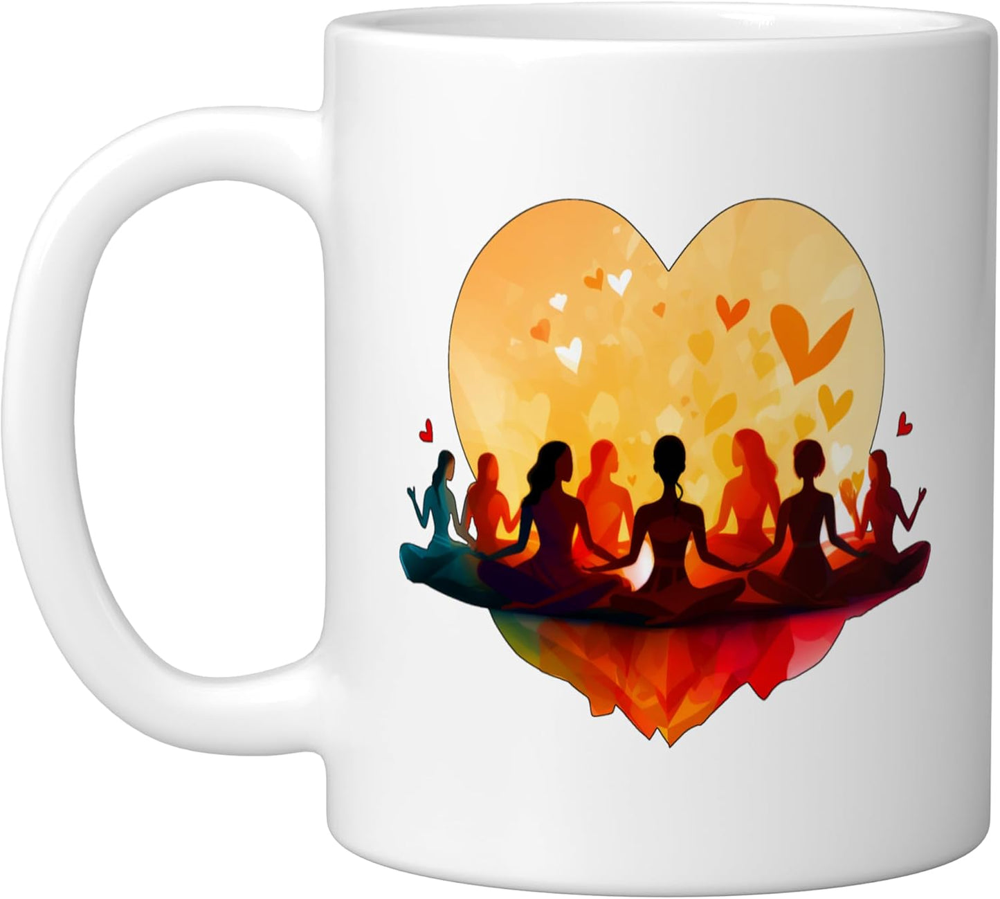 Taza Cerámica Tantra Yoga Love Blanca