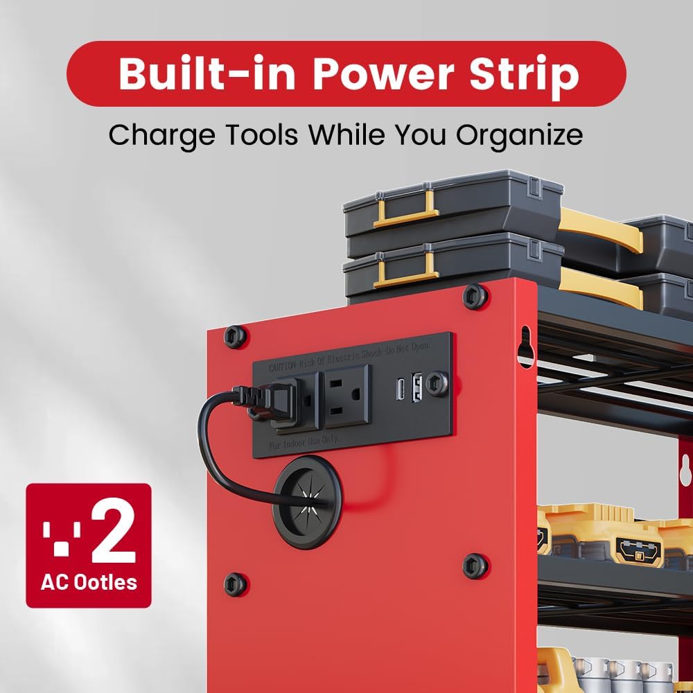 Organiz. herramientas eléctricas 4 niveles acero 400lb