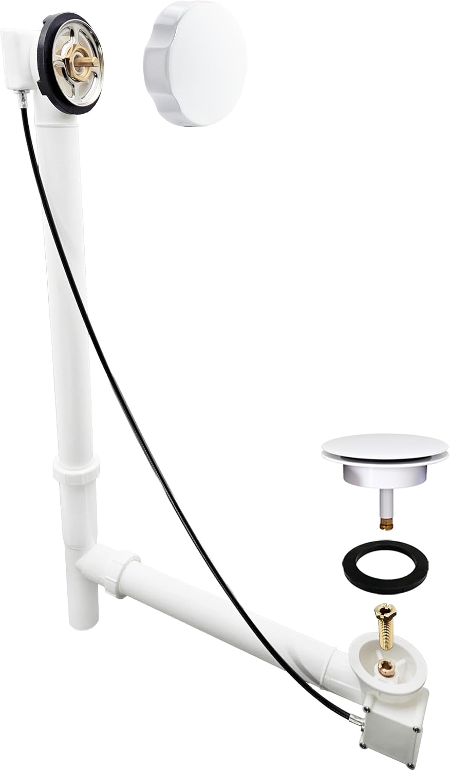 Kit molduras drenaje baño 27pulg perilla giratoria
