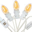3 Bombillas C7 Led Con Cable Blanco Interruptor Universal