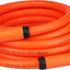 Manguera jardín híbrida 5/8pulg 25ft flexible mango giratorio naranja