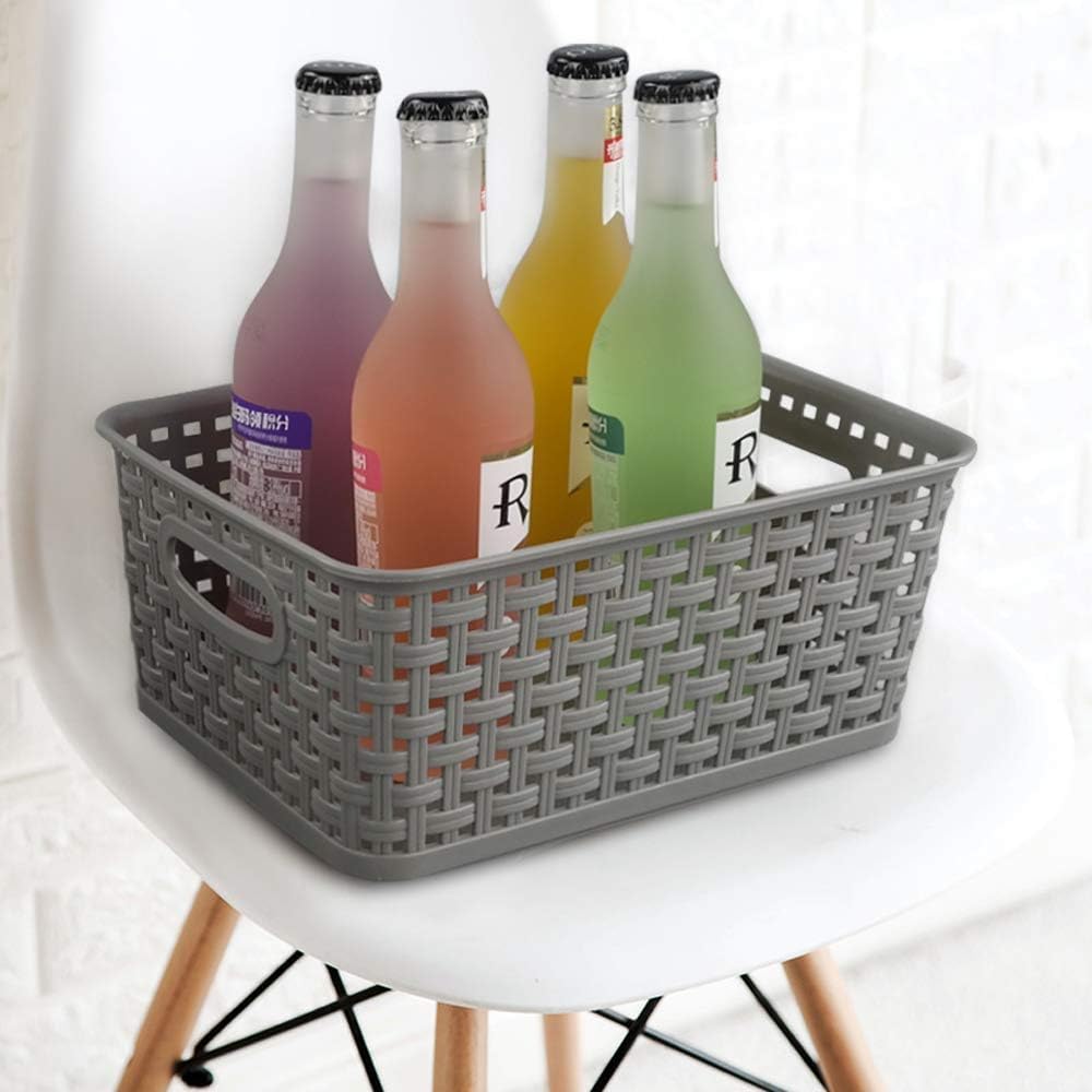 Cesta plástico gris 4 Contenedores Almacenamiento