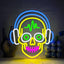 Luces neón calavera decoración Halloween LED regulables USB