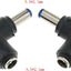 Conector alimentación 90 grados hembra a macho DC