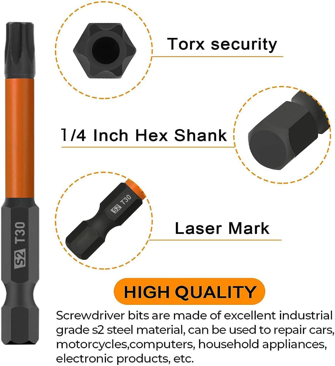 Juego 12 Pzas Brocas Torx T5-T40 Impacto