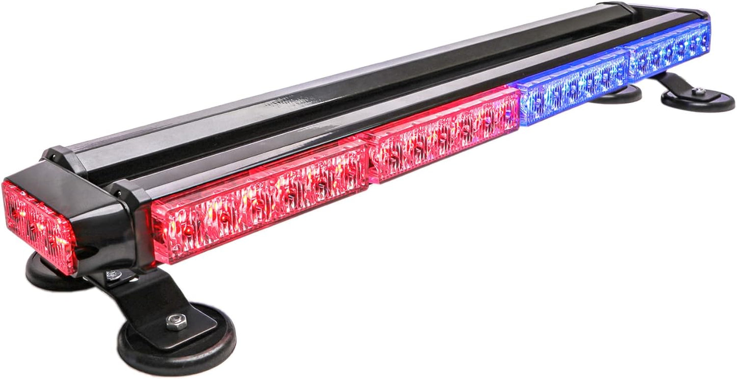 Barra luz LED rojo azul 54 luces emergencia