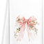 Toalla de cocina con lazo floral rosa para niña 16 x 24