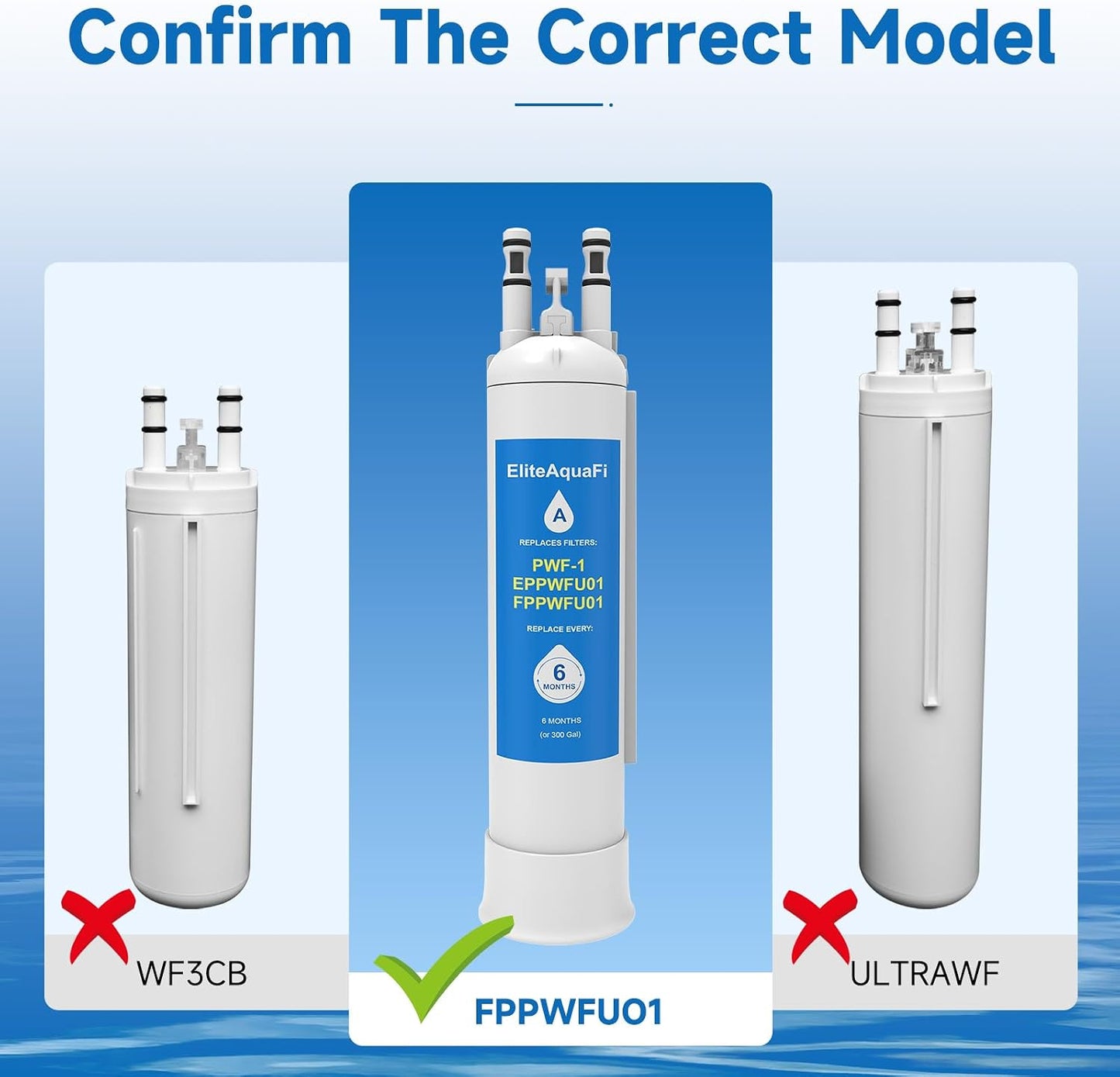 Repuesto PurePour PWF-1 Frigidaire pack 3