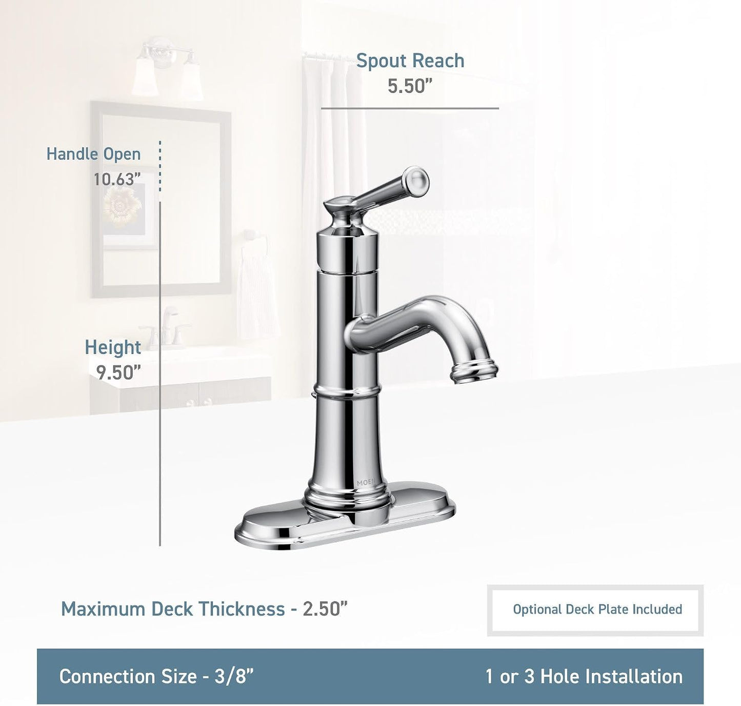 Llave fregadero baño un maneral níquel pulido 6402NL