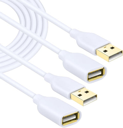 Cable USB 2.0 tipo A macho a hembra 10ft chapado en oro