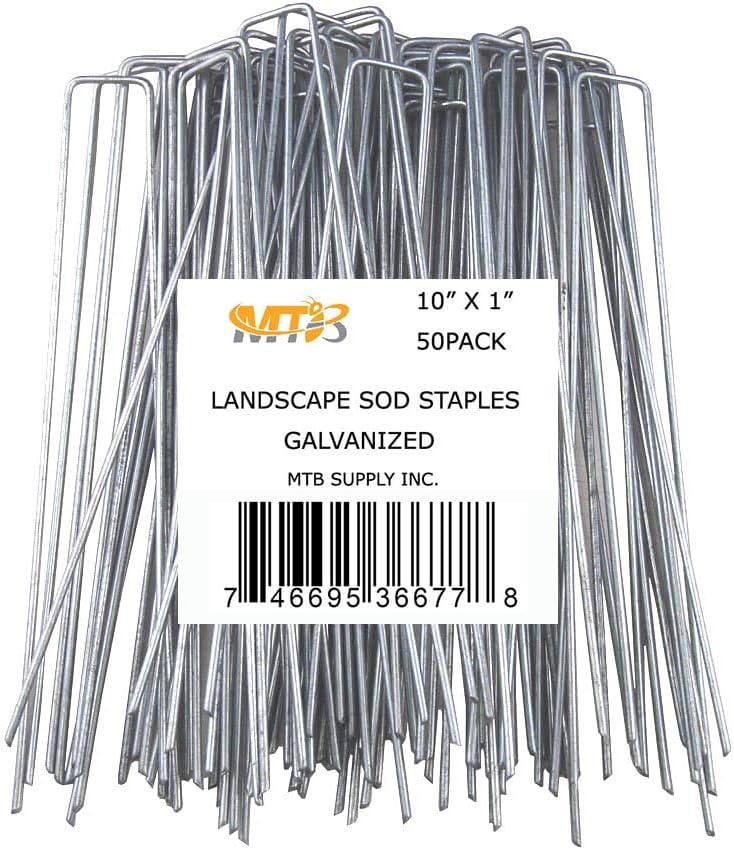 50 Grapas Galvanizadas 10" 11GA para Jardín y Vallas