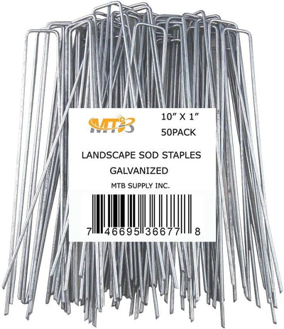 50 Grapas Galvanizadas 10" 11GA para Jardín y Vallas