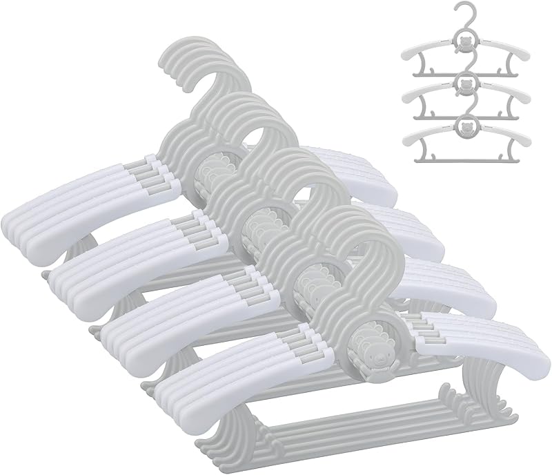 Perchas plástico para bebé pack 20 gris