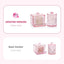 Dispensador bastoncillos Qtips rosa contenedor grande