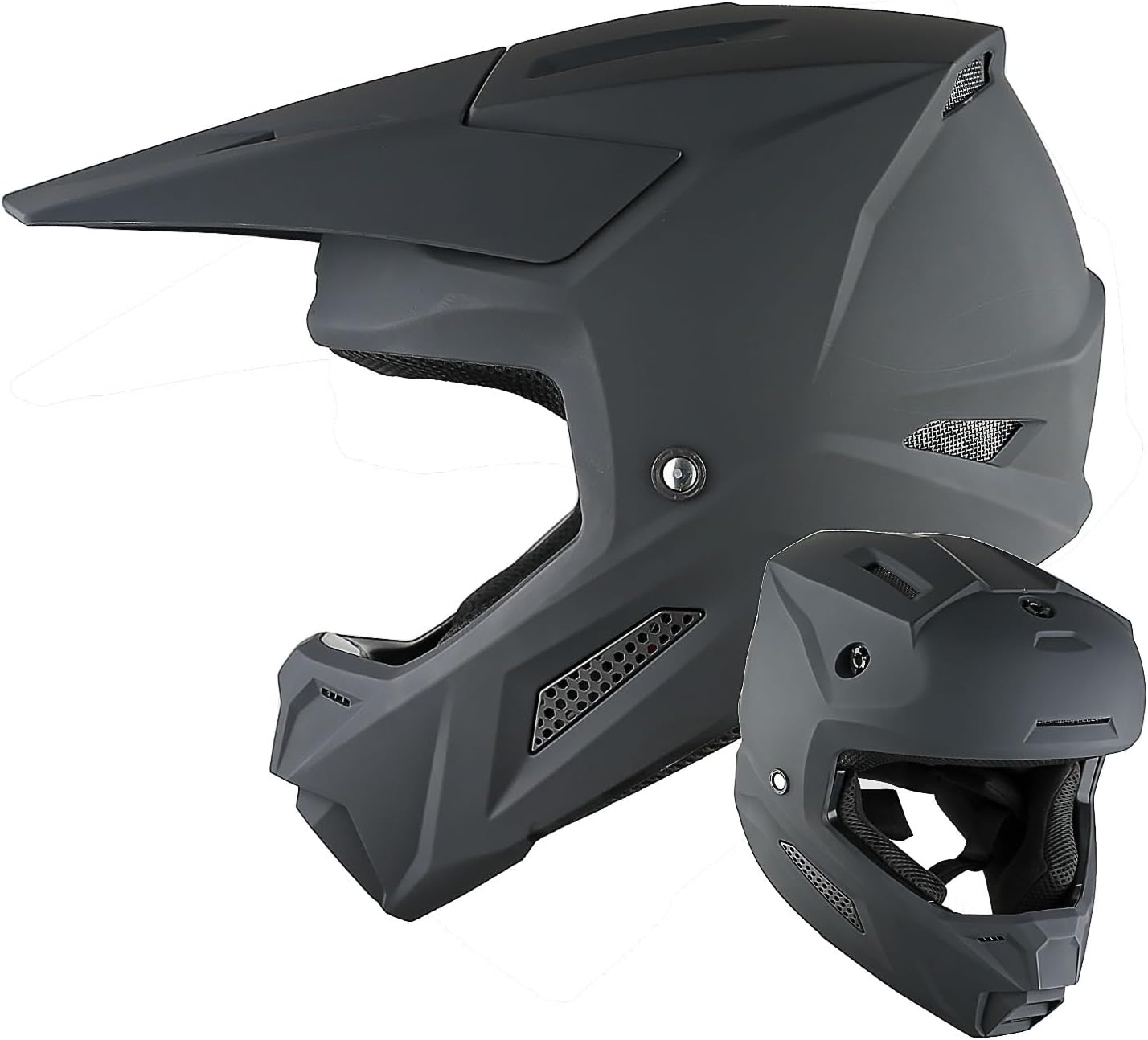 Casco motocross para jóvenes ATV BMX MX kart negro mate