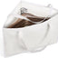 Bolsa plegable triangular asas 18x13pulg algodón lino blanco
