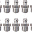 10 Pzas Accesorios Grasa Acero Inox M10x1 Tono Plata