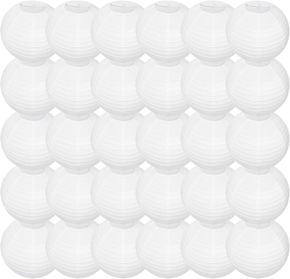 30 Linternas papel blanco 12pulg redondas colgantes