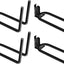 Organiz. E-Track set 4 colgador pala gancho doble negro