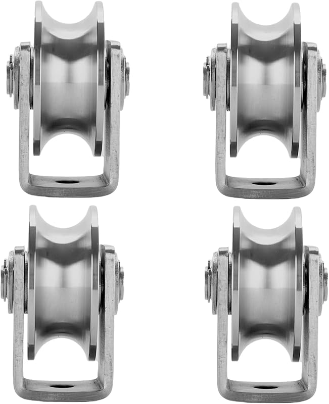 Rueda ranura U acero inox puerta deslizante
