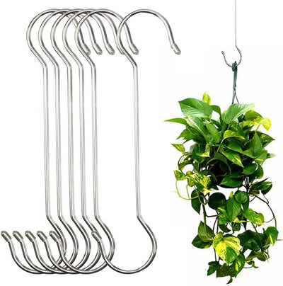 Gancho en S metal 12" resistente cocina jardín tienda