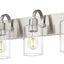 Lámpara pared baño 6 luces níquel cepillado vidrio