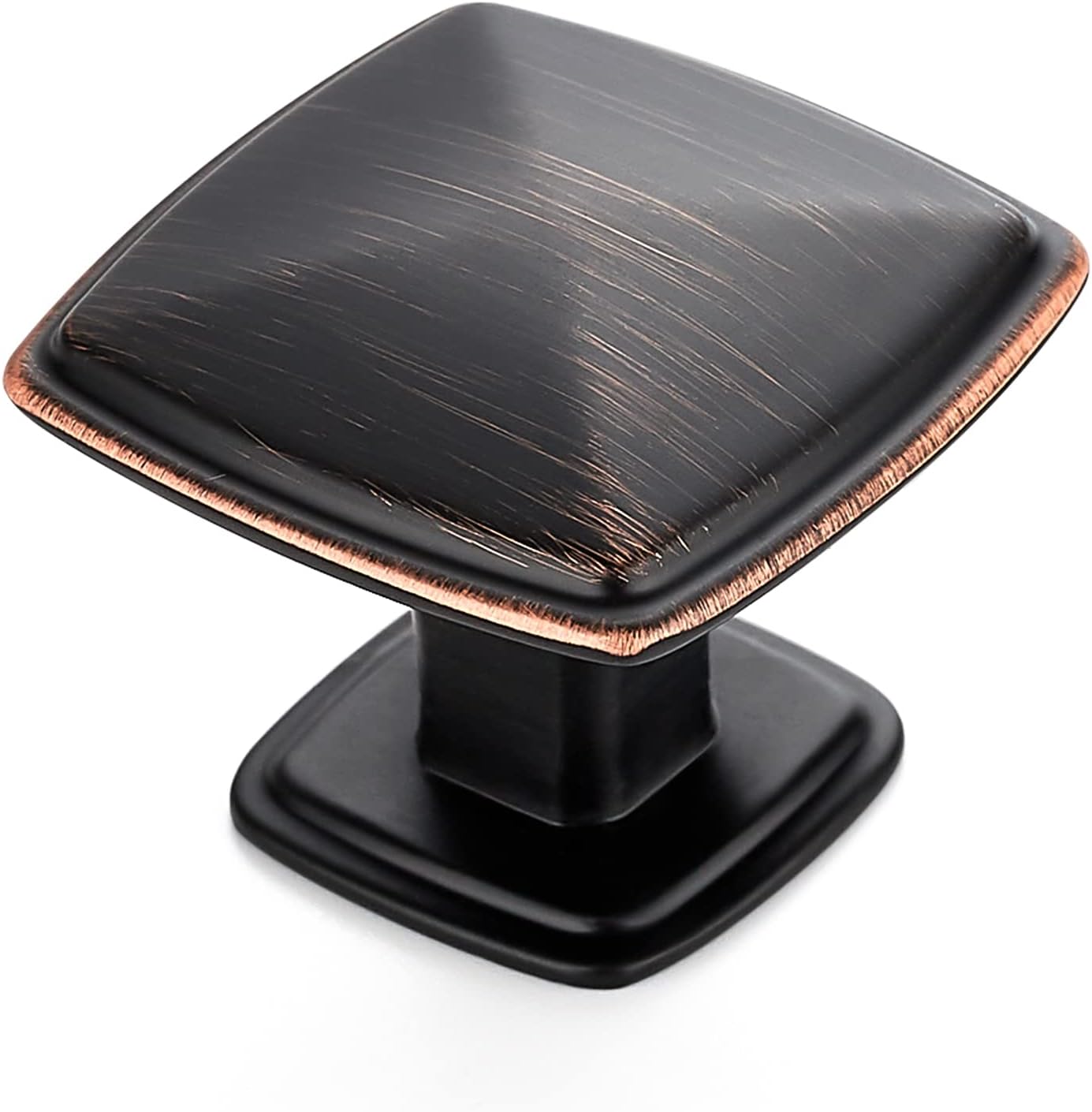 10 Manijas Gabinete Cocina Bronce Aceitado Cuadradas