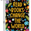 Bandera jardín Change The World decoración patio biblioteca