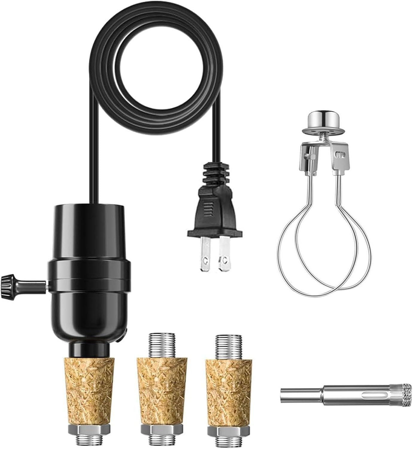 Kit lámpara botella vino broca vidrio 0.354pulg e26 8ft