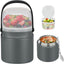 Termo sopa 2en1 14oz acero inox doble pared térmico con cuchara
